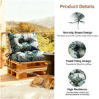 Outdoor Chair Cushions Set of 2  All-Weather Patio Furniture Cushions with High Resilience Foam  Indoor Outdoor Seat & Back Cushion for Patio, Garden  Sunroom