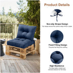 Outdoor Chair Cushions Set of 2, All-Weather Patio Furniture Cushions with High Resilience Foam, Indoor Outdoor Seat & Back Cushion for Patio, Garden, Sunroom