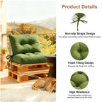 Outdoor Chair Cushions Set of 2  All-Weather Patio Furniture Cushions with High Resilience Foam  Indoor Outdoor Seat & Back Cushion for Patio, Garden  Sunroom