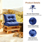 Outdoor Chair Cushions Set of 2  All-Weather Patio Furniture Cushions with High Resilience Foam  Indoor Outdoor Seat & Back Cushion for Patio, Garden  Sunroom
