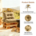 Outdoor Chair Cushions Set of 2  All-Weather Patio Furniture Cushions with High Resilience Foam  Indoor Outdoor Seat & Back Cushion for Patio, Garden  Sunroom