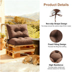 Outdoor Chair Cushions Set of 2  All-Weather Patio Furniture Cushions with High Resilience Foam  Indoor Outdoor Seat & Back Cushion for Patio, Garden  Sunroom