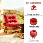 Outdoor Chair Cushions Set of 2  All-Weather Patio Furniture Cushions with High Resilience Foam  Indoor Outdoor Seat & Back Cushion for Patio, Garden  Sunroom