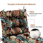 Outdoor Chair Cushion Tufted Seat & Back Cushion with Ties 40x21x4 Inch Waterproof UV Fade Resistant Replacement Cushion for Patio Garden Furniture