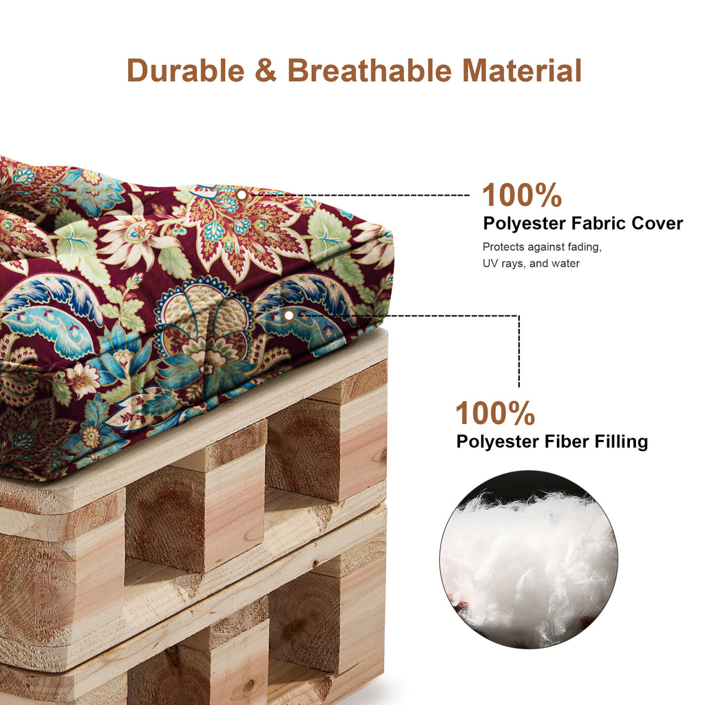 Outdoor Chair Cushions Set of 2  All-Weather Patio Furniture Cushions with High Resilience Foam  Indoor Outdoor Seat & Back Cushion for Patio, Garden  Sunroom
