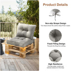 Outdoor Chair Cushions Set of 2, All-Weather Patio Furniture Cushions with High Resilience Foam, Indoor Outdoor Seat & Back Cushion for Patio, Garden, Sunroom
