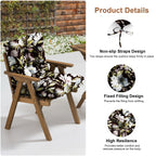 Outdoor Chair Cushion Tufted Seat & Back Cushion with Ties 40x21x4 Inch Waterproof UV Fade Resistant Replacement Cushion for Patio Garden Furniture