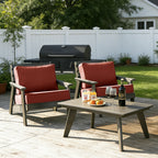 ARTPLAN Outdoor Seat Cushion Set, 24 x 24 Inch Water-Resistant & Fade-Resistant Patio Furniture Cushions with Removable Cover, Deep Seat & Back Cushion with Zipper for Chair Couch Sectional Sofa