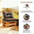 Outdoor Chair Cushions Set of 2  All-Weather Patio Furniture Cushions with High Resilience Foam  Indoor Outdoor Seat & Back Cushion for Patio, Garden  Sunroom