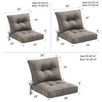 Outdoor Chair Cushions Set of 2  All-Weather Patio Furniture Cushions with High Resilience Foam  Indoor Outdoor Seat & Back Cushion for Patio, Garden  Sunroom