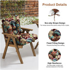 Outdoor Chair Cushion Tufted Seat & Back Cushion with Ties 40x21x4 Inch Waterproof UV Fade Resistant Replacement Cushion for Patio Garden Furniture