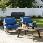 ARTPLAN Outdoor Seat Cushion Set, 24 x 24 Inch Water-Resistant & Fade-Resistant Patio Furniture Cushions with Removable Cover, Deep Seat & Back Cushion with Zipper for Chair Couch Sectional Sofa