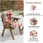 Outdoor Chair Cushion Tufted Seat & Back Cushion with Ties 40x21x4 Inch Waterproof UV Fade Resistant Replacement Cushion for Patio Garden Furniture