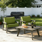 ARTPLAN Outdoor Seat Cushion Set, 24 x 24 Inch Water-Resistant & Fade-Resistant Patio Furniture Cushions with Removable Cover, Deep Seat & Back Cushion with Zipper for Chair Couch Sectional Sofa