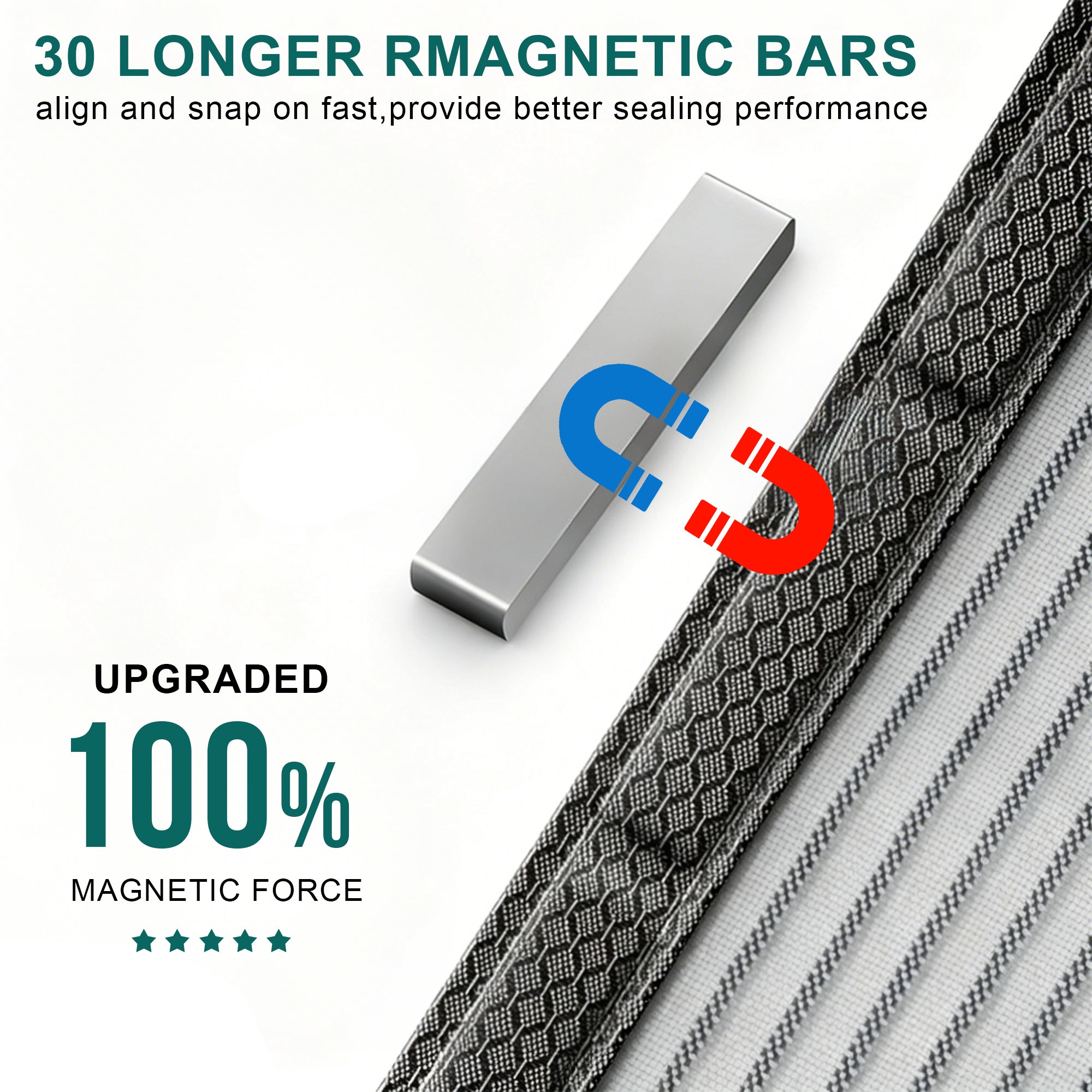 Mesh Door Screen 38x83 Magnetic Closure Easy Install Entry Screen Door