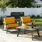 ARTPLAN Outdoor Seat Cushion Set, 24 x 24 Inch Water-Resistant & Fade-Resistant Patio Furniture Cushions with Removable Cover, Deep Seat & Back Cushion with Zipper for Chair Couch Sectional Sofa