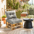 Outdoor Chair Cushions Set of 2, All-Weather Patio Furniture Cushions with High Resilience Foam, Indoor Outdoor Seat & Back Cushion for Patio, Garden, Sunroom