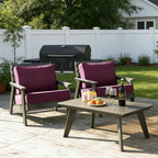 ARTPLAN Outdoor Seat Cushion Set, 24 x 24 Inch Water-Resistant & Fade-Resistant Patio Furniture Cushions with Removable Cover, Deep Seat & Back Cushion with Zipper for Chair Couch Sectional Sofa