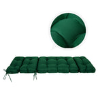 ARTPLAN Outdoor Chaise Lounge Cushion 72x22x4 inches, Floral Tufted Thick Replacement Cushion with Ties, All Weather Wicker Patio Furniture Cushion
