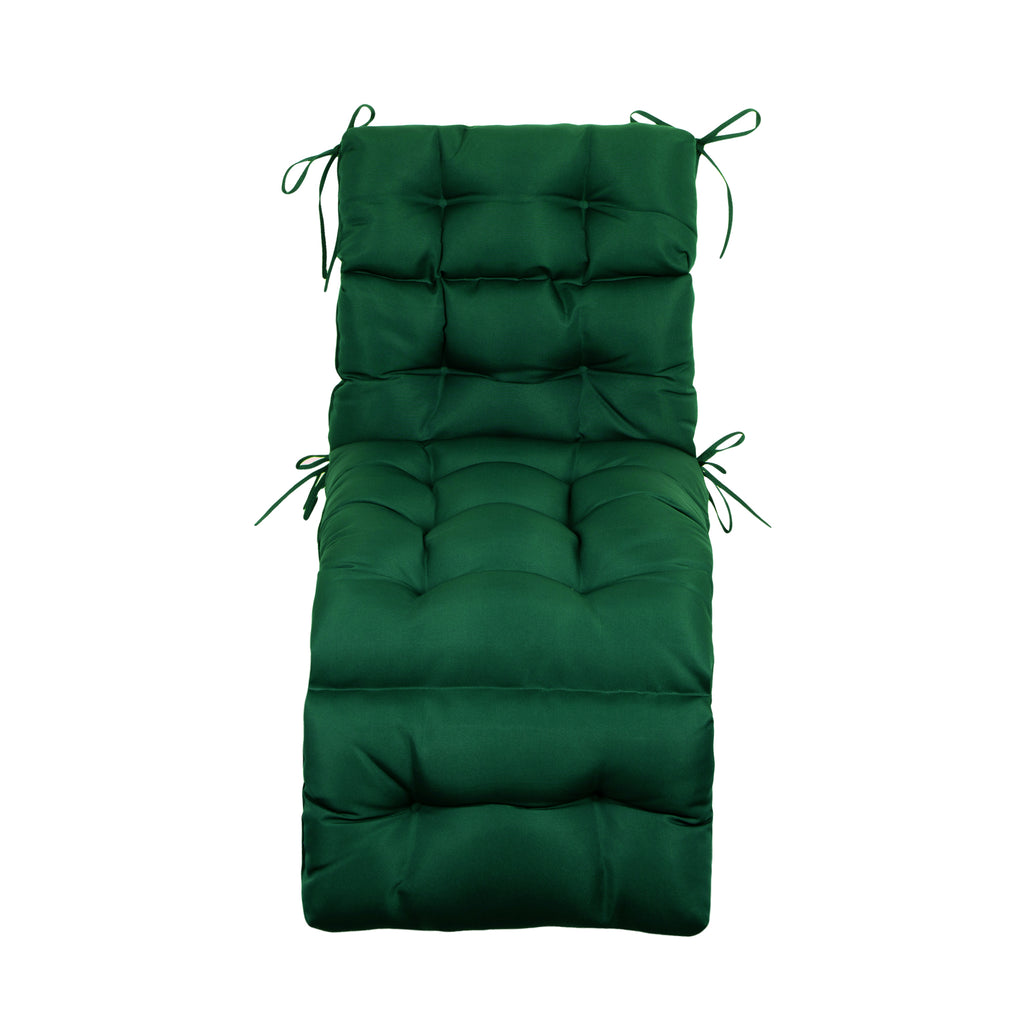 ARTPLAN Outdoor Chaise Lounge Cushion 72x22x4 inches, Floral Tufted Thick Replacement Cushion with Ties, All Weather Wicker Patio Furniture Cushion