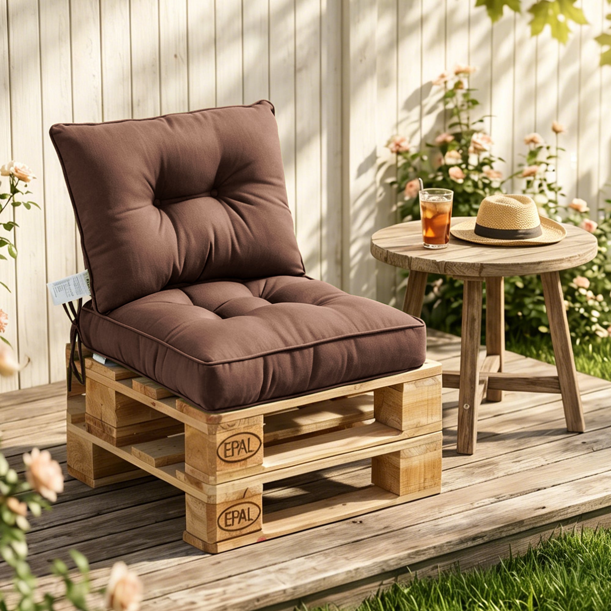 Outdoor Chair Cushions Set of 2  All-Weather Patio Furniture Cushions with High Resilience Foam  Indoor Outdoor Seat & Back Cushion for Patio, Garden  Sunroom