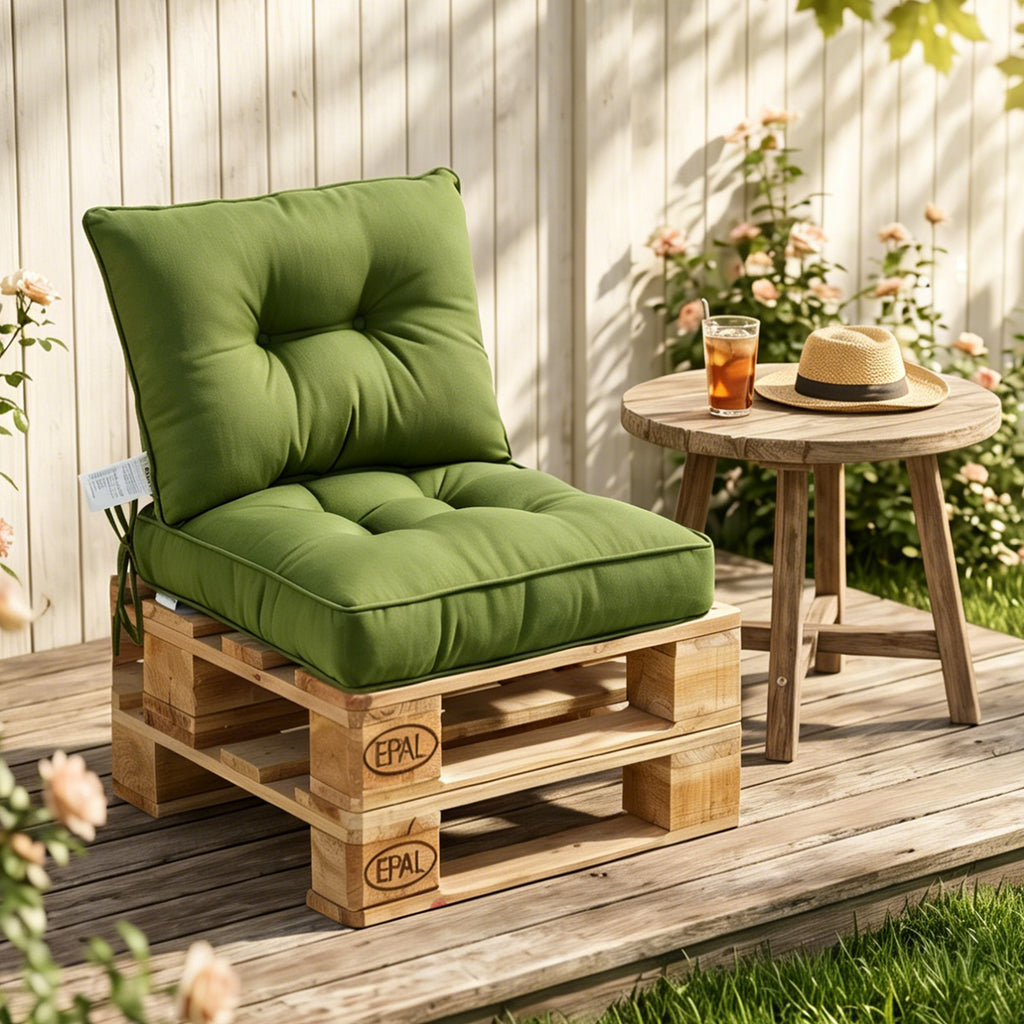 Outdoor Chair Cushions Set of 2  All-Weather Patio Furniture Cushions with High Resilience Foam  Indoor Outdoor Seat & Back Cushion for Patio, Garden  Sunroom