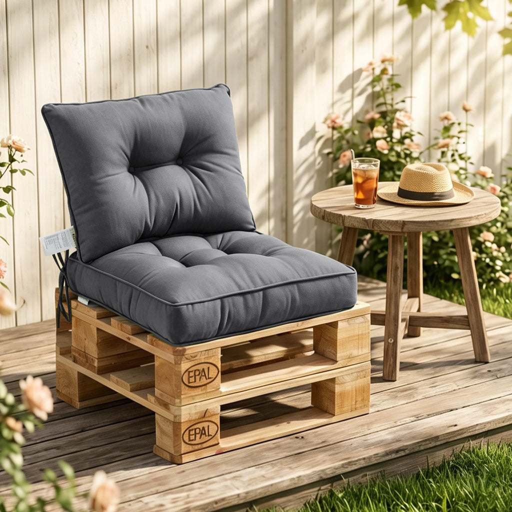 Outdoor Chair Cushions Set of 2  All-Weather Patio Furniture Cushions with High Resilience Foam  Indoor Outdoor Seat & Back Cushion for Patio, Garden  Sunroom