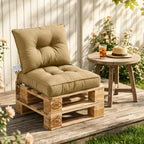 Outdoor Chair Cushions Set of 2, All-Weather Patio Furniture Cushions with High Resilience Foam, Indoor Outdoor Seat & Back Cushion for Patio, Garden, Sunroom
