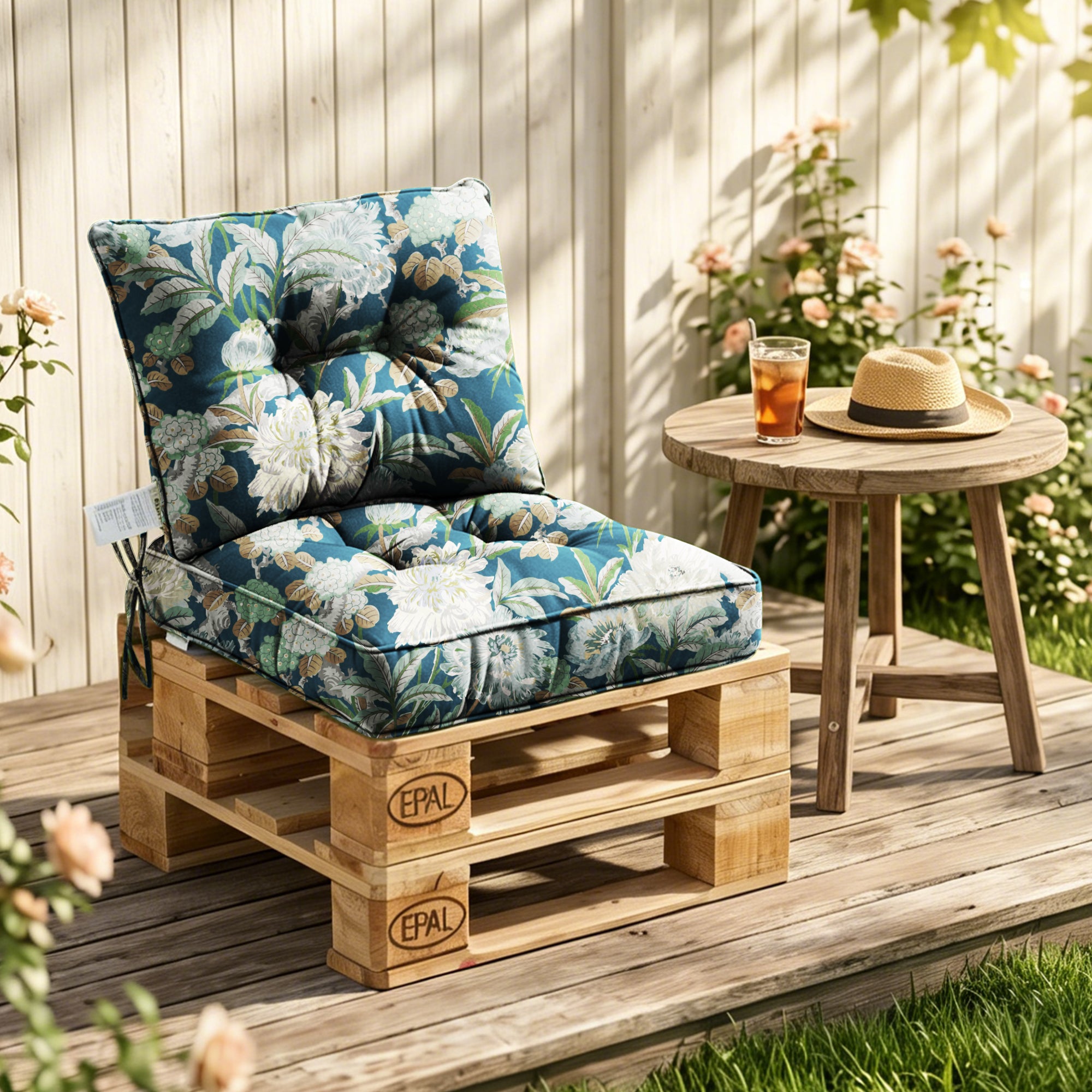 Outdoor Chair Cushions Set of 2  All-Weather Patio Furniture Cushions with High Resilience Foam  Indoor Outdoor Seat & Back Cushion for Patio, Garden  Sunroom