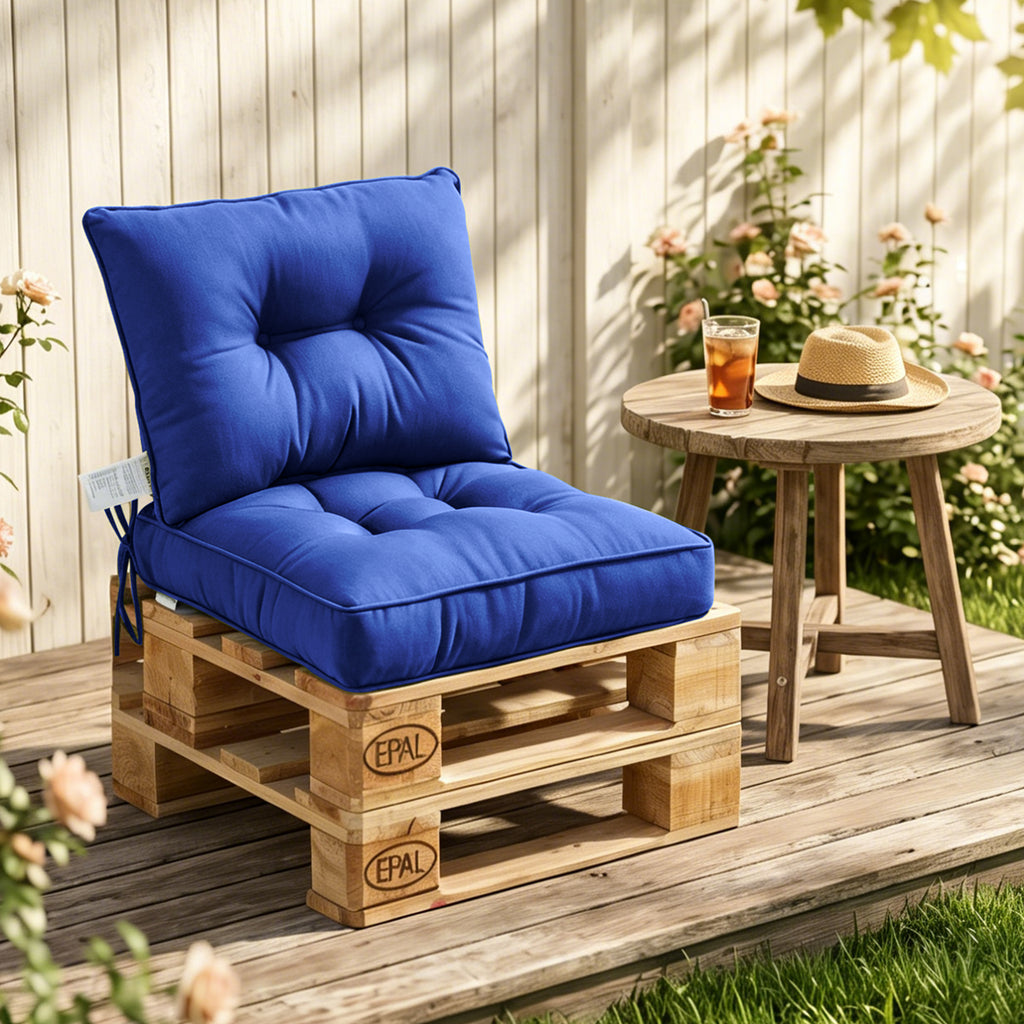 Outdoor Chair Cushions Set of 2  All-Weather Patio Furniture Cushions with High Resilience Foam  Indoor Outdoor Seat & Back Cushion for Patio, Garden  Sunroom
