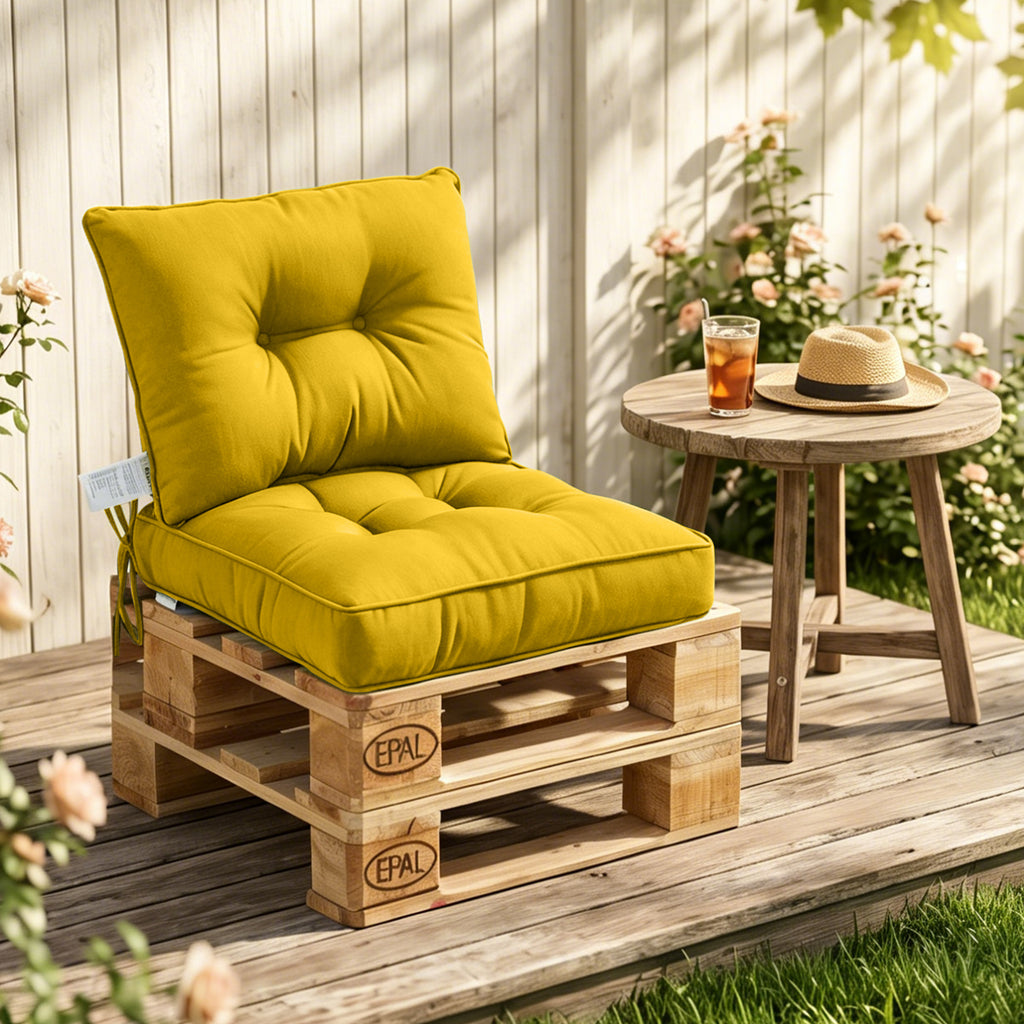 Outdoor Chair Cushions Set of 2  All-Weather Patio Furniture Cushions with High Resilience Foam  Indoor Outdoor Seat & Back Cushion for Patio, Garden  Sunroom