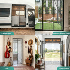 Mesh Door Screen 38x83 Magnetic Closure Easy Install Entry Screen Door