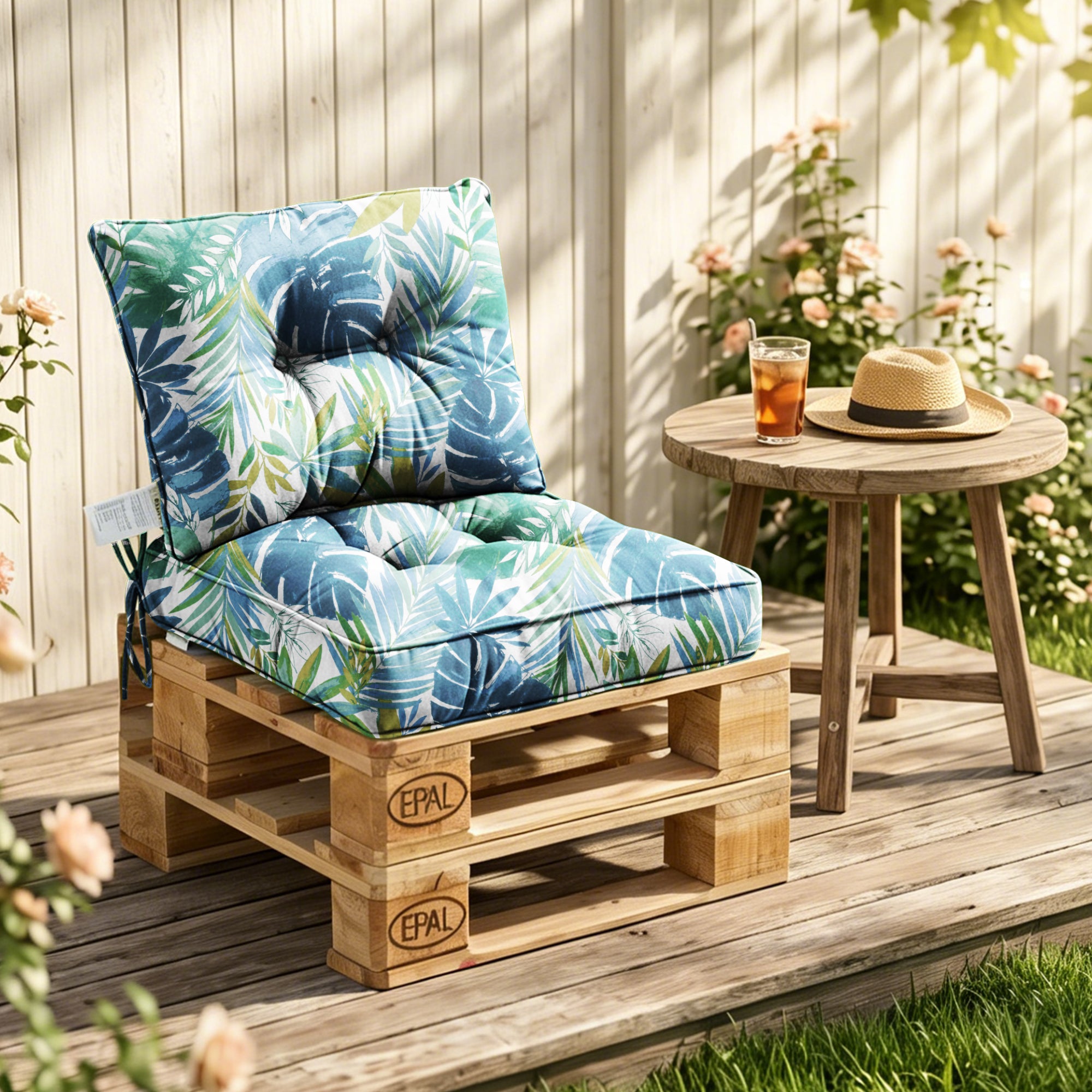 Outdoor Chair Cushions Set of 2  All-Weather Patio Furniture Cushions with High Resilience Foam  Indoor Outdoor Seat & Back Cushion for Patio, Garden  Sunroom