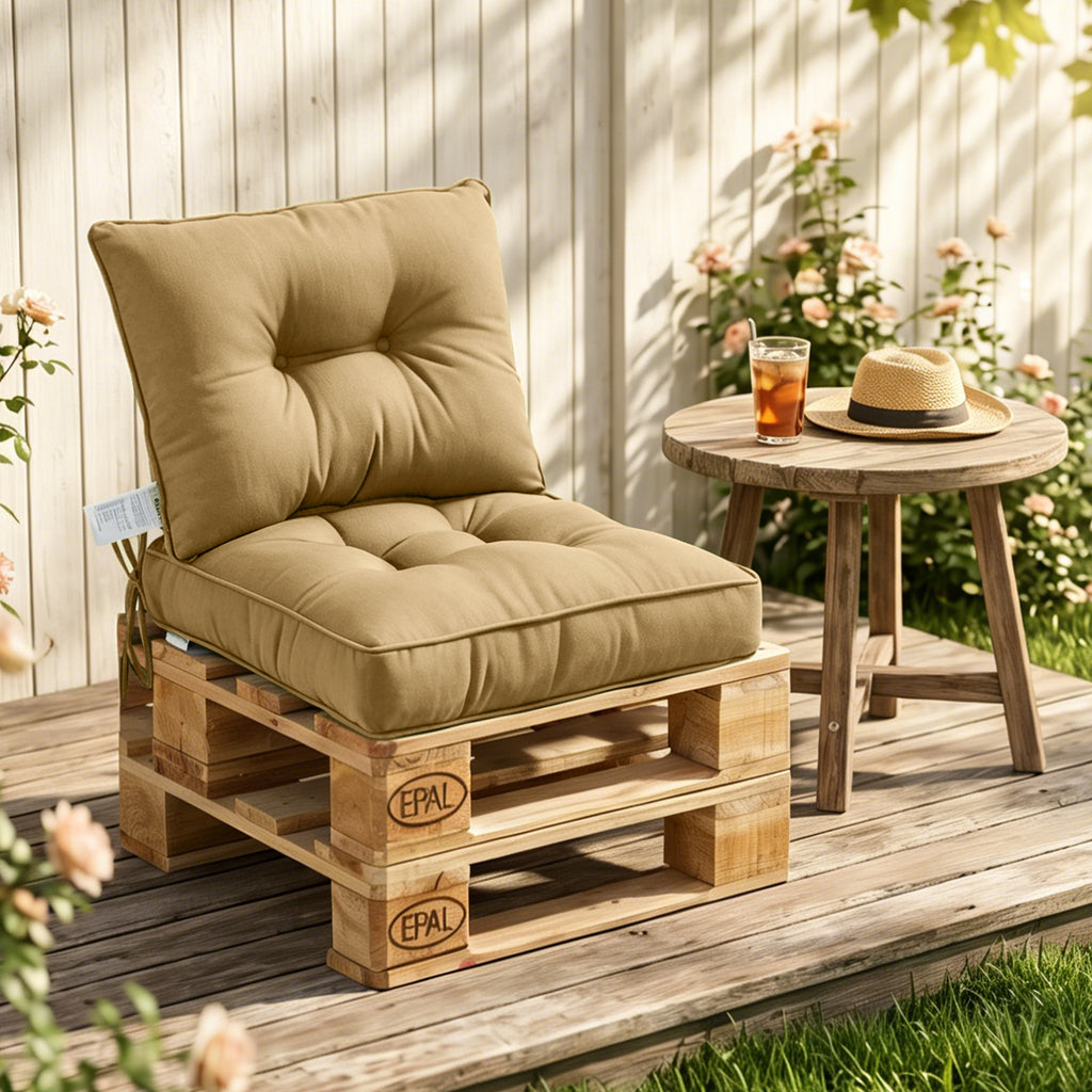 Outdoor Chair Cushions Set of 2  All-Weather Patio Furniture Cushions with High Resilience Foam  Indoor Outdoor Seat & Back Cushion for Patio, Garden  Sunroom
