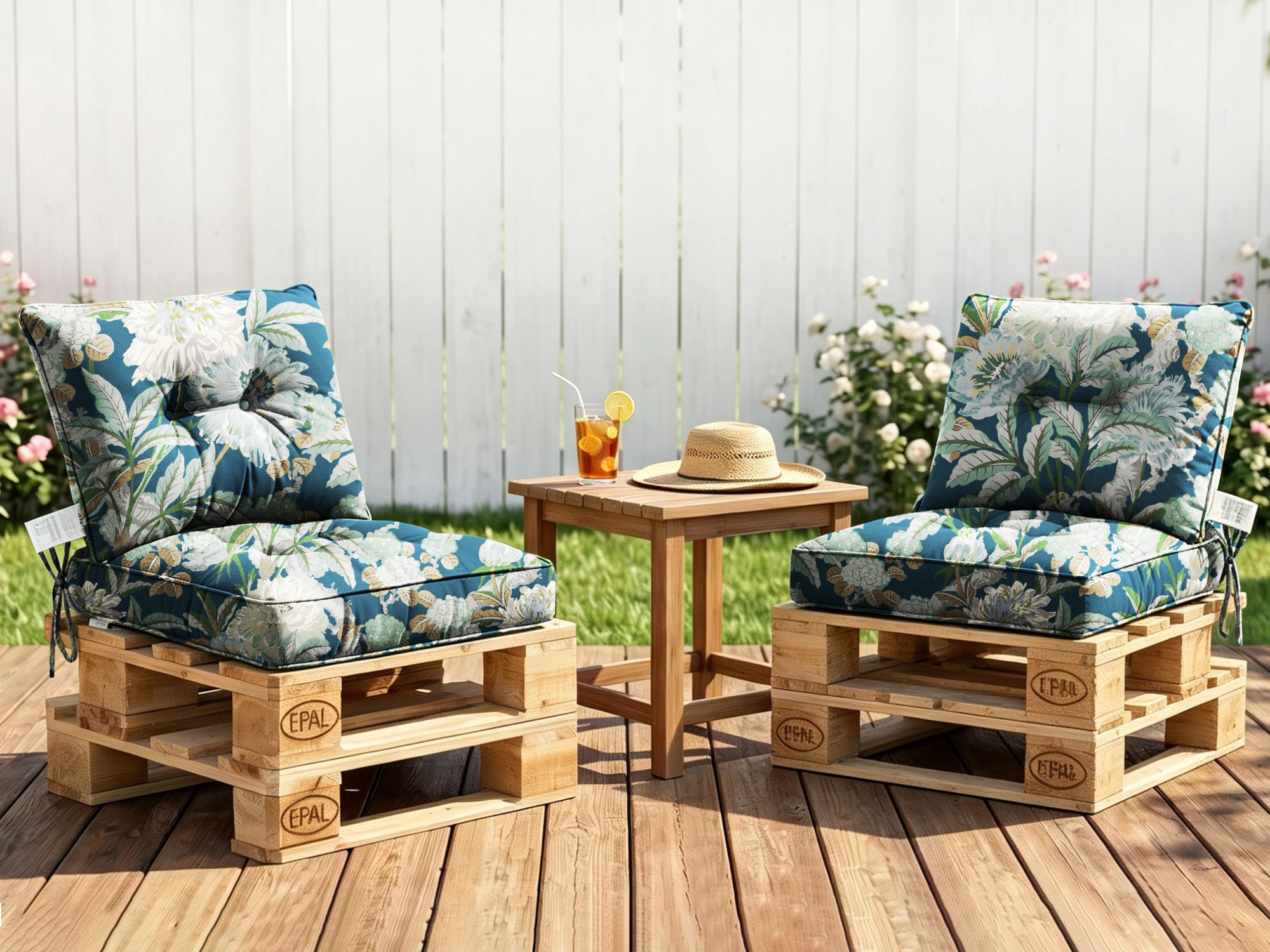 Outdoor Chair Cushions Set of 2  All-Weather Patio Furniture Cushions with High Resilience Foam  Indoor Outdoor Seat & Back Cushion for Patio, Garden  Sunroom