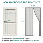 Mesh Door Screen 38x83 Magnetic Closure Easy Install Entry Screen Door