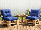 Outdoor Chair Cushions Set of 2, All-Weather Patio Furniture Cushions with High Resilience Foam, Indoor Outdoor Seat & Back Cushion for Patio, Garden, Sunroom