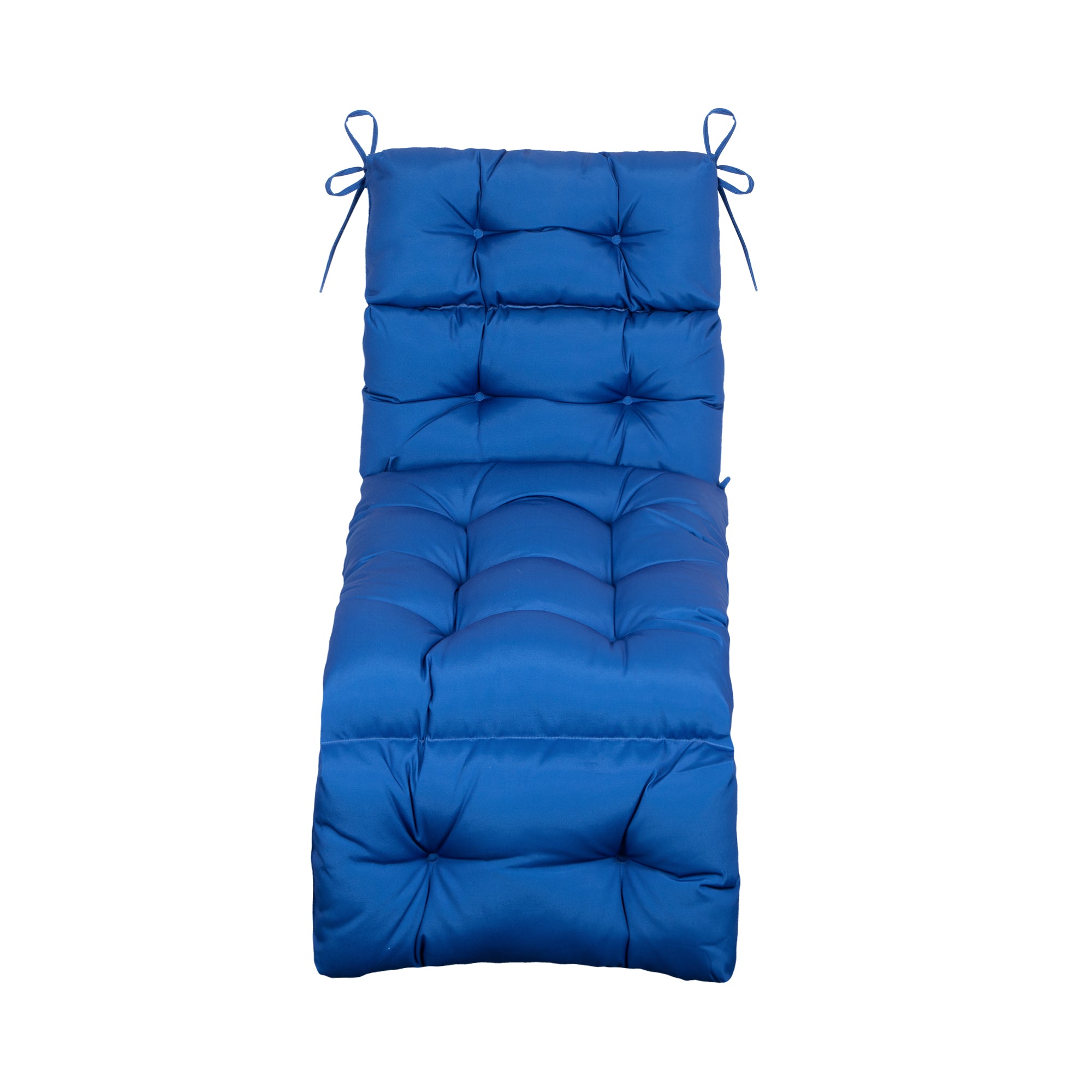 ARTPLAN Outdoor Chaise Lounge Cushion 72x22x4 inches, Floral Tufted Thick Replacement Cushion with Ties, All Weather Wicker Patio Furniture Cushion
