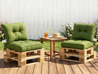 Outdoor Chair Cushions Set of 2  All-Weather Patio Furniture Cushions with High Resilience Foam  Indoor Outdoor Seat & Back Cushion for Patio, Garden  Sunroom