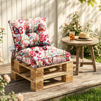 Outdoor Chair Cushions Set of 2, All-Weather Patio Furniture Cushions with High Resilience Foam, Indoor Outdoor Seat & Back Cushion for Patio, Garden, Sunroom