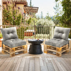 Outdoor Chair Cushions Set of 2, All-Weather Patio Furniture Cushions with High Resilience Foam, Indoor Outdoor Seat & Back Cushion for Patio, Garden, Sunroom