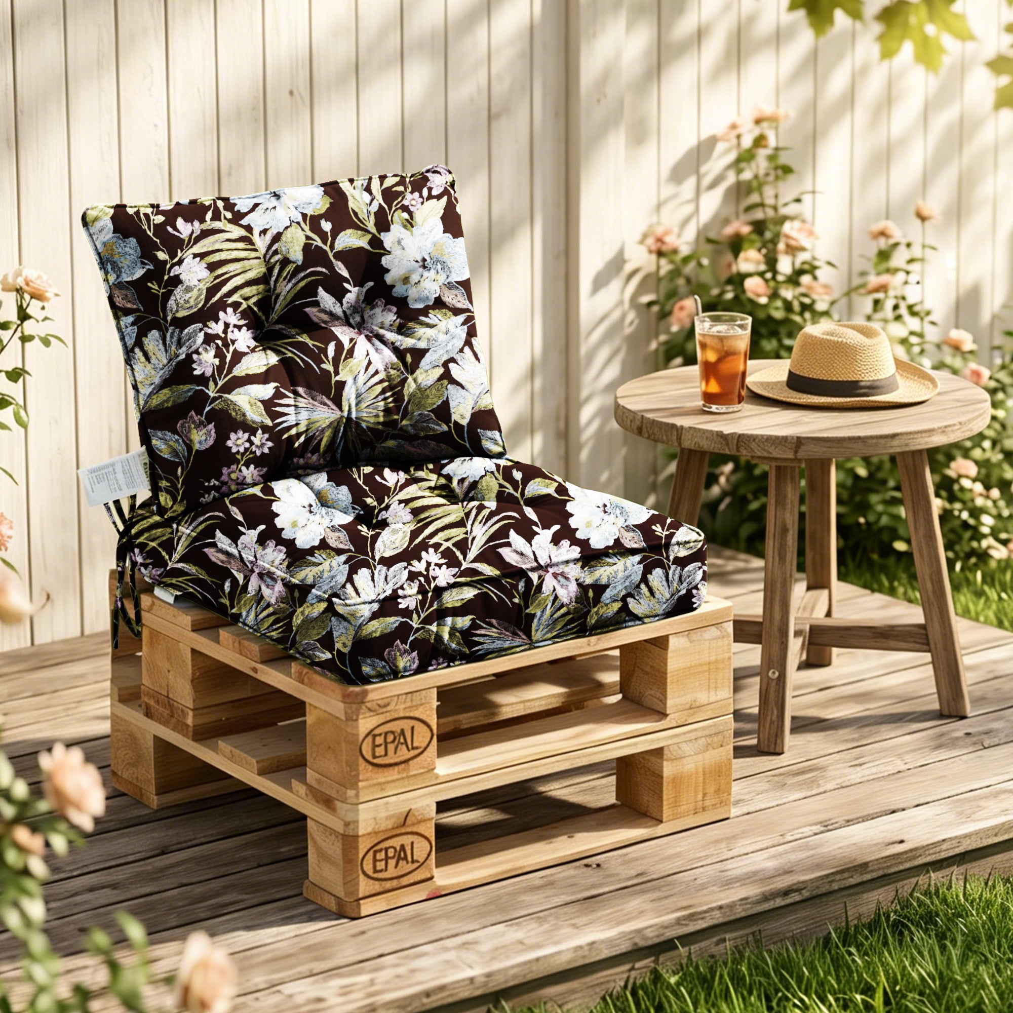 Outdoor Chair Cushions Set of 2  All-Weather Patio Furniture Cushions with High Resilience Foam  Indoor Outdoor Seat & Back Cushion for Patio, Garden  Sunroom