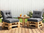 Outdoor Chair Cushions Set of 2  All-Weather Patio Furniture Cushions with High Resilience Foam  Indoor Outdoor Seat & Back Cushion for Patio, Garden  Sunroom