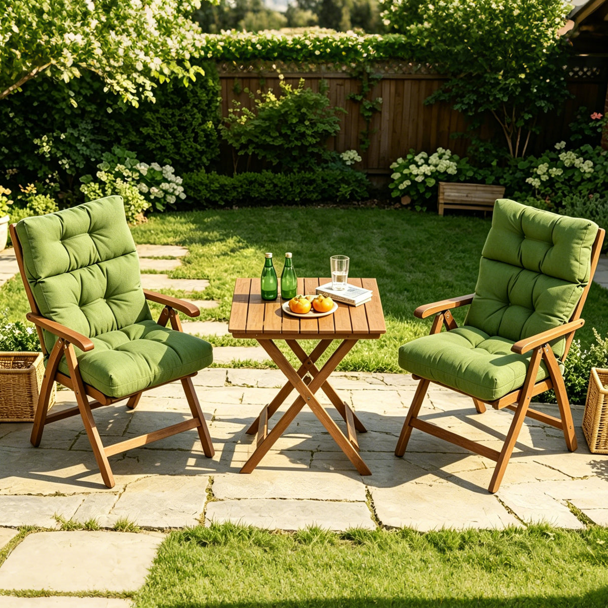 Outdoor High Back Chair Cushions 44 x 21 x 4 Tufted Adirondack Chair Cushions Water Resistant Patterned Patio Furniture Cushions with Multiple Color for Garden Rocking Chair