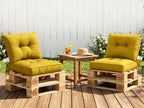 Outdoor Chair Cushions Set of 2  All-Weather Patio Furniture Cushions with High Resilience Foam  Indoor Outdoor Seat & Back Cushion for Patio, Garden  Sunroom