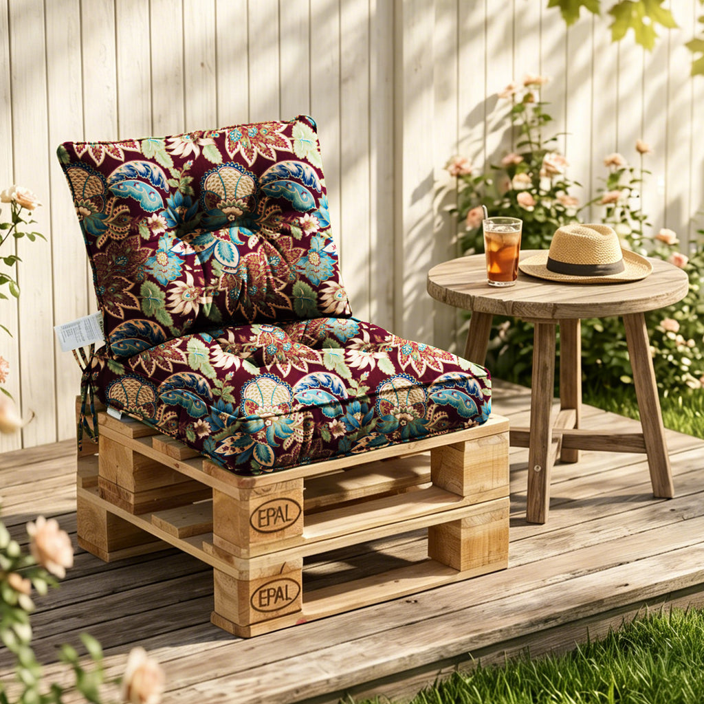 Outdoor Chair Cushions Set of 2  All-Weather Patio Furniture Cushions with High Resilience Foam  Indoor Outdoor Seat & Back Cushion for Patio, Garden  Sunroom
