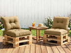 Outdoor Chair Cushions Set of 2  All-Weather Patio Furniture Cushions with High Resilience Foam  Indoor Outdoor Seat & Back Cushion for Patio, Garden  Sunroom