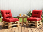 Outdoor Chair Cushions Set of 2  All-Weather Patio Furniture Cushions with High Resilience Foam  Indoor Outdoor Seat & Back Cushion for Patio, Garden  Sunroom