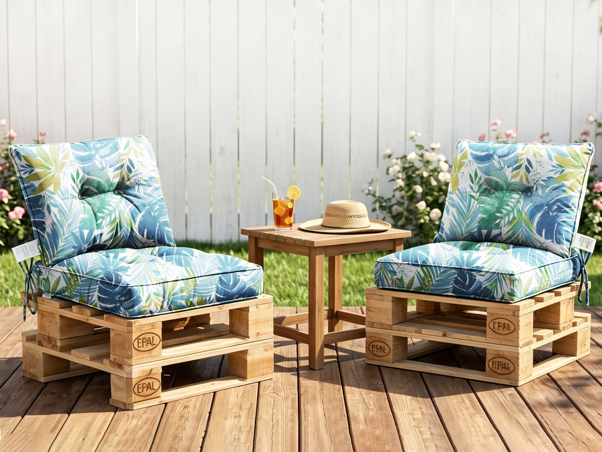 Outdoor Chair Cushions Set of 2  All-Weather Patio Furniture Cushions with High Resilience Foam  Indoor Outdoor Seat & Back Cushion for Patio, Garden  Sunroom