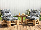 Outdoor Chair Cushions Set of 2, All-Weather Patio Furniture Cushions with High Resilience Foam, Indoor Outdoor Seat & Back Cushion for Patio, Garden, Sunroom